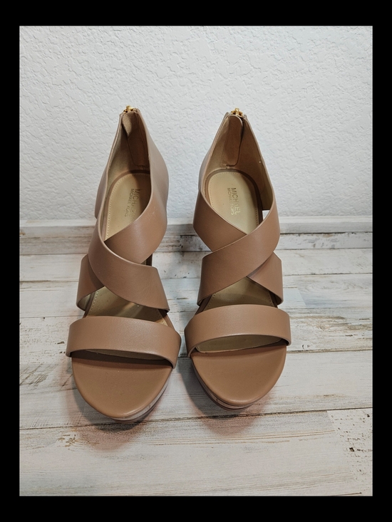 MICHAEL Michael Kors Shoes - Michael Kors Platform Dress Sandals  Tan/brown Size 8- NEW